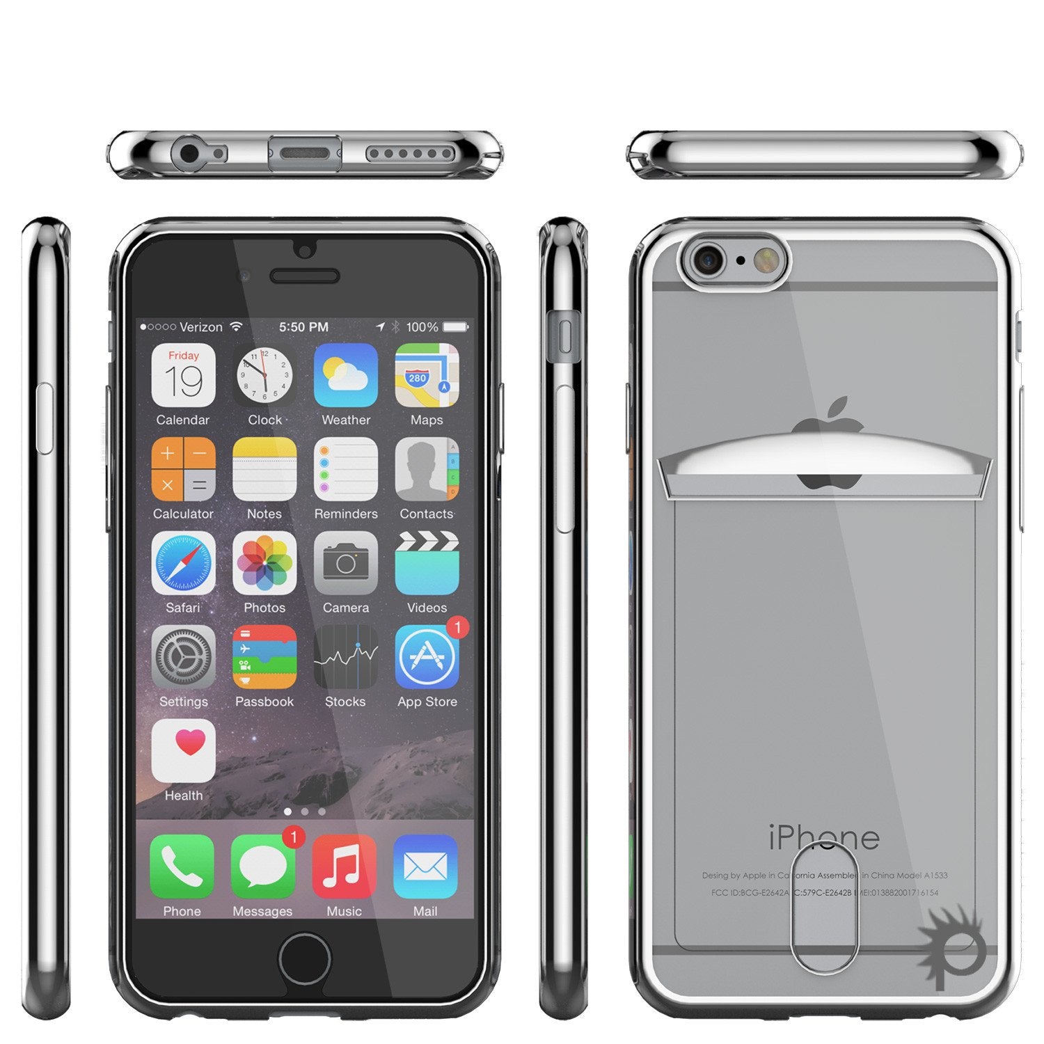 iPhone 6s/6 Case, PUNKCASE® LUCID Silver Series | Card Slot | SHIELD Screen Protector | Ultra fit