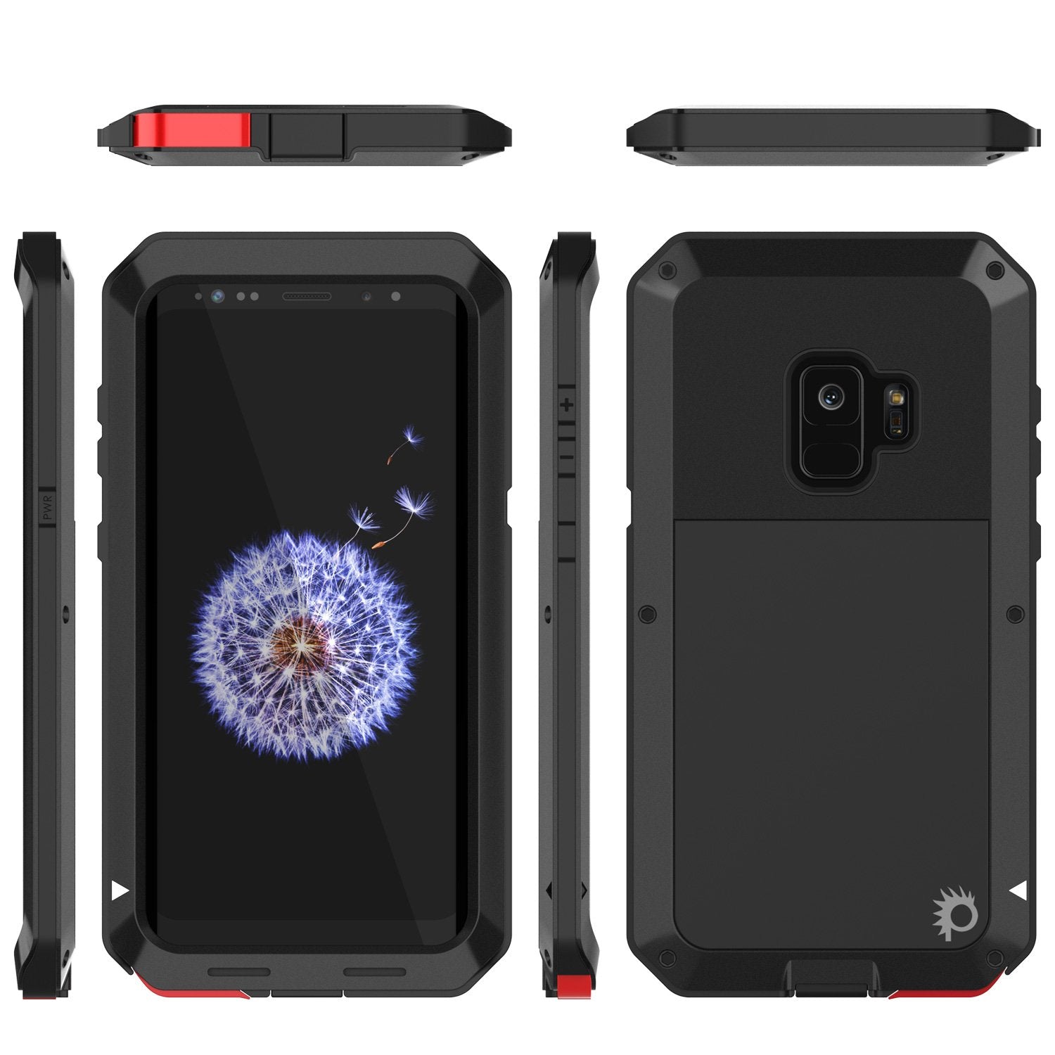 Galaxy S9 Metal Case, Heavy Duty Military Grade Rugged case [Black]