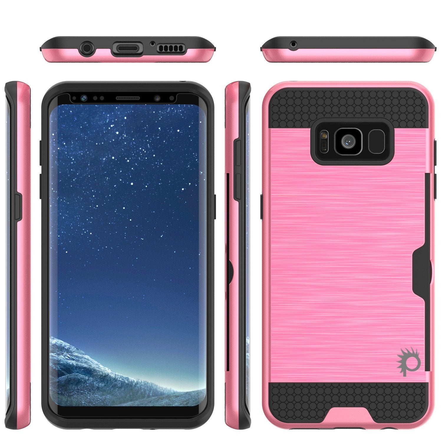 Galaxy S8 Case, PUNKcase [SLOT Series] [Slim Fit] [Pink]