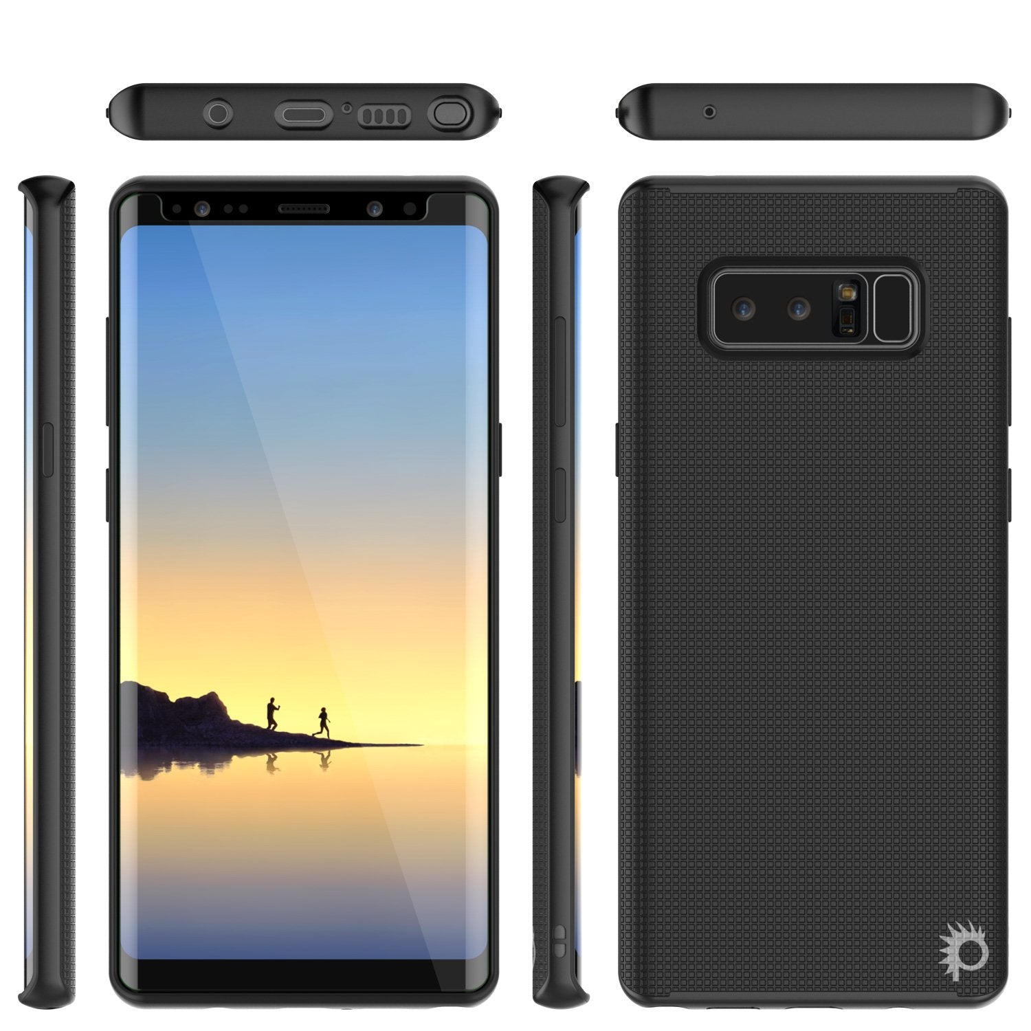 Galaxy Note 8 Case, PunkCase [Stealth Series] Hybrid 3-Piece [Black]