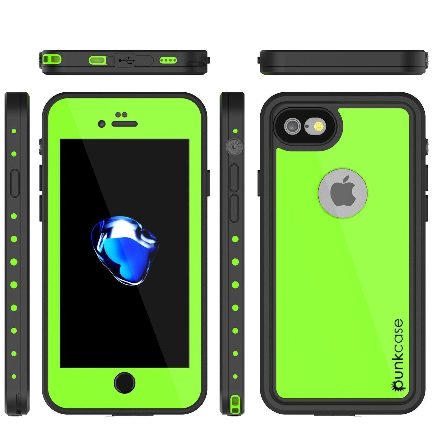 iPhone SE (4.7") Waterproof Case, Punkcase [Light Green] [StudStar Series] [Slim Fit][IP68 Certified]  [Dirt/Snow Proof]