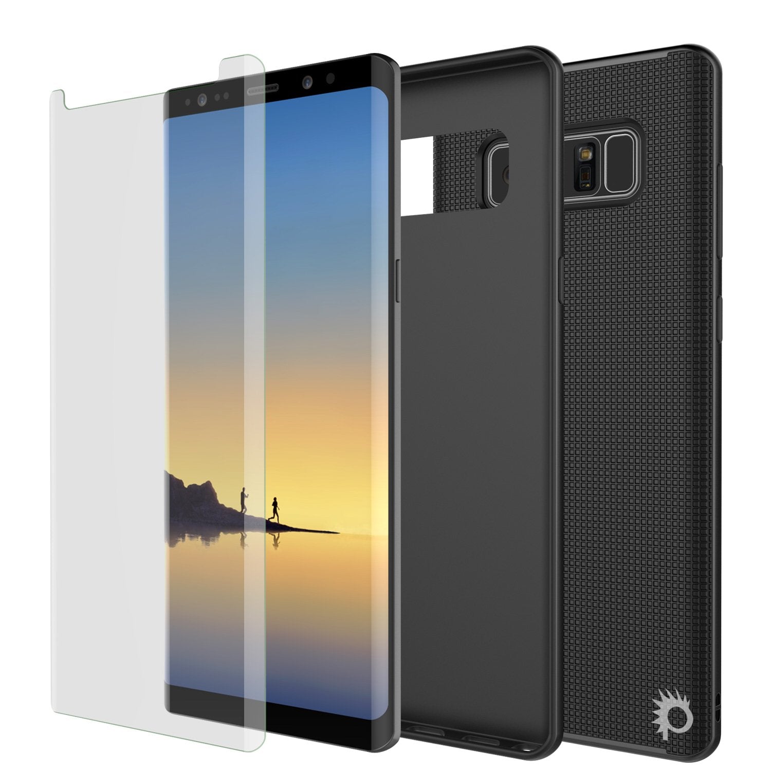 Galaxy Note 8 Case, PunkCase [Stealth Series] Hybrid 3-Piece [Black]