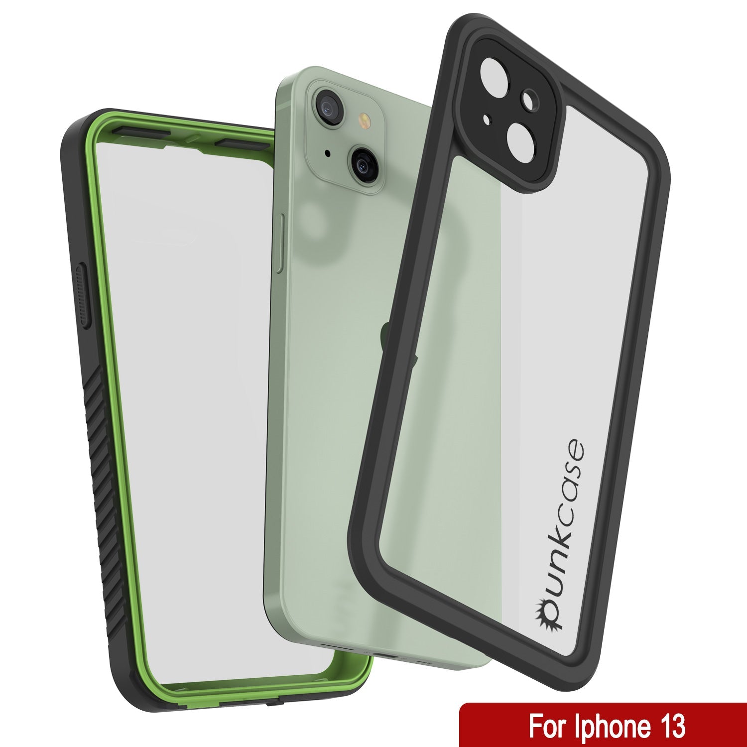 iPhone 13  Waterproof Case, Punkcase [Extreme Series] Armor Cover W/ Built In Screen Protector [Light Green]