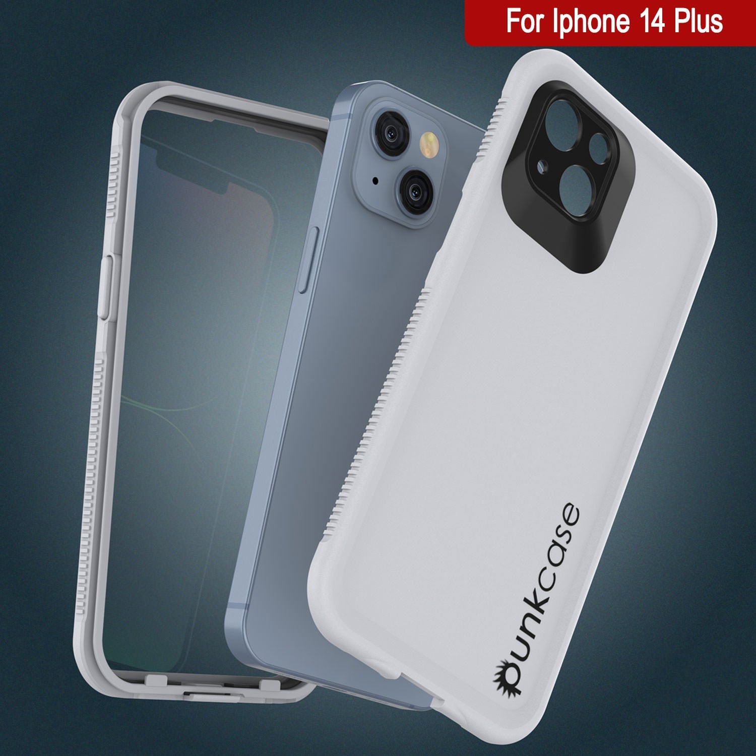 Punkcase iPhone 14 Plus Waterproof Case [Aqua Series] Armor Cover [White]