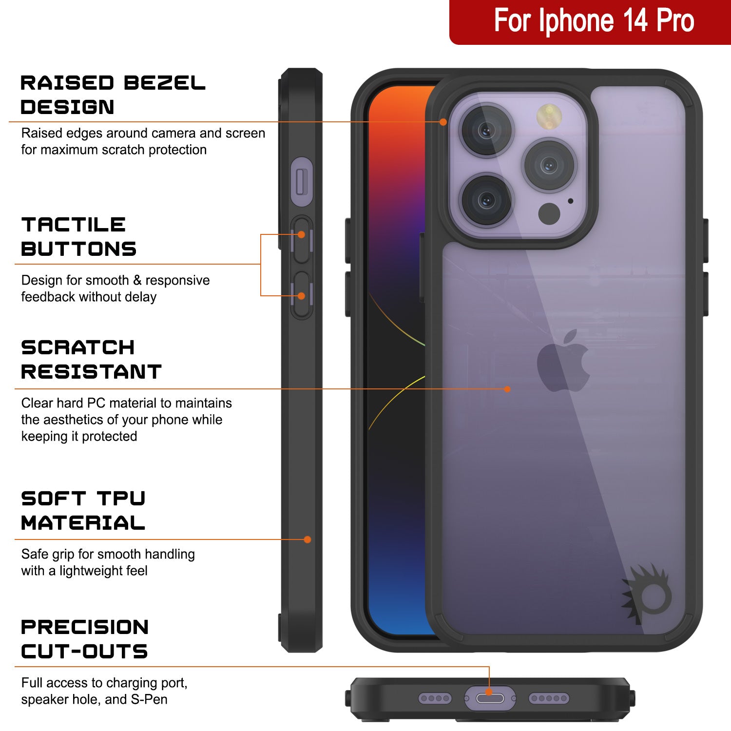 iPhone 15 Pro Case Punkcase® LUCID 2.0 Teal Series Series w/ SHIELD Screen Protector | Ultra Fit