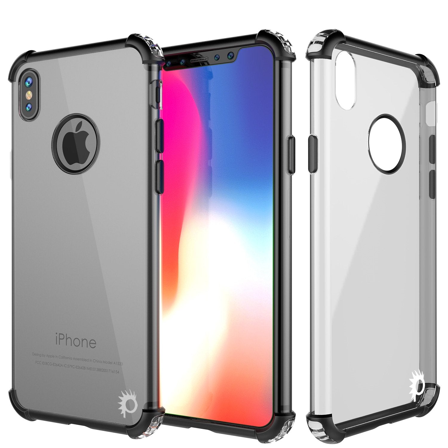 iPhone X Punkcase [BLAZE SERIES] Cover W/ Screen Protector [black]