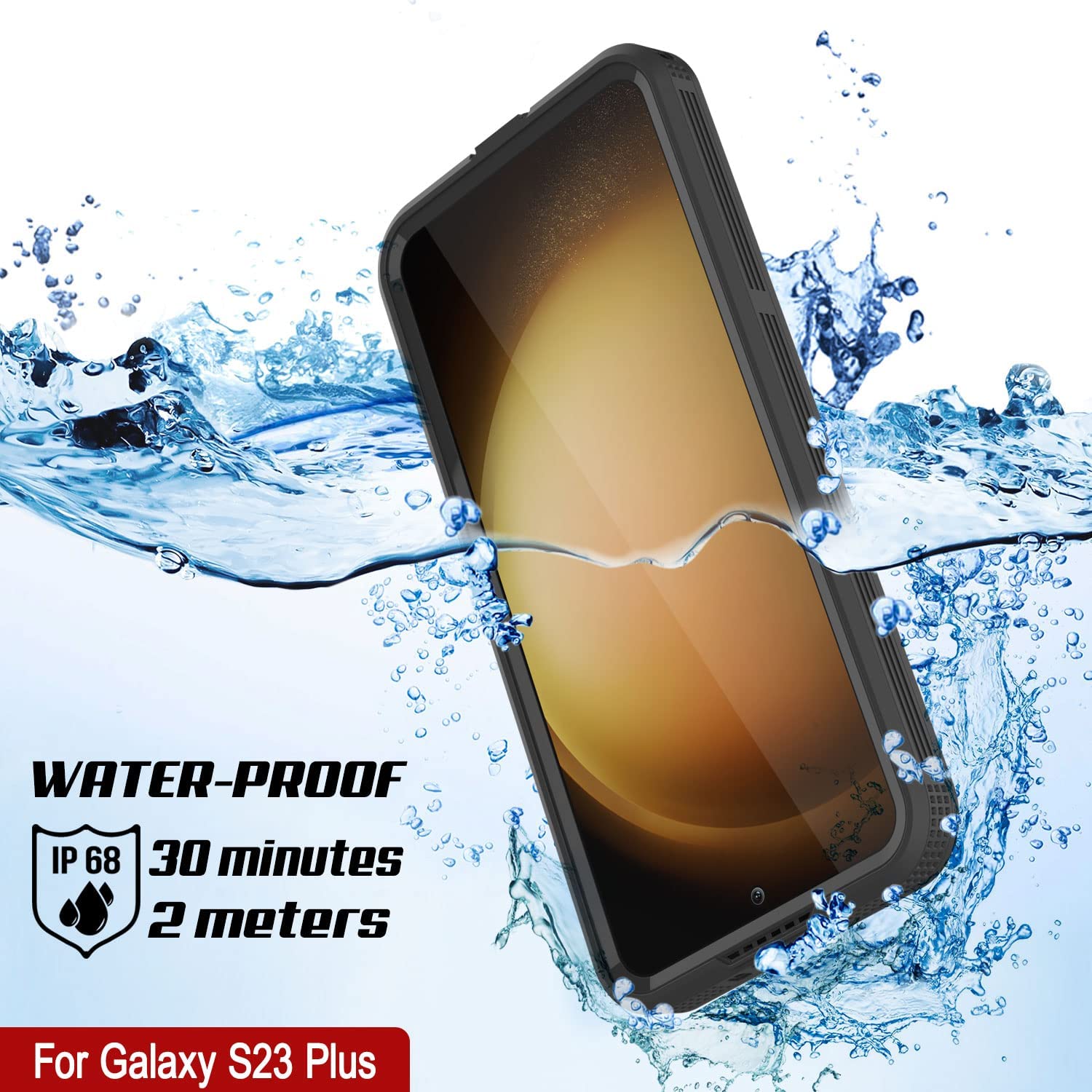 Galaxy S23+ Plus Waterproof Case [Alpine 2.0 Series] [Slim Fit] [IP68 Certified] [Shockproof] [Black]