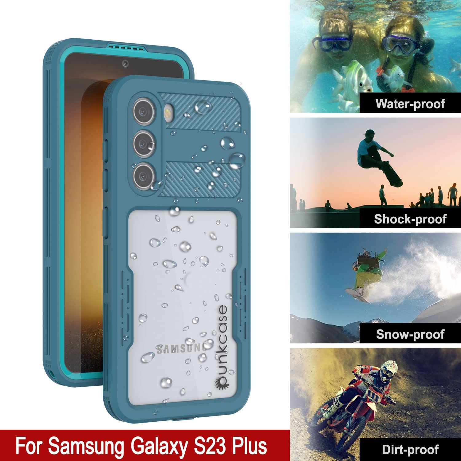 Galaxy S23+ Plus Waterproof Case [Alpine 2.0 Series] [Slim Fit] [IP68 Certified] [Shockproof] [Blue]