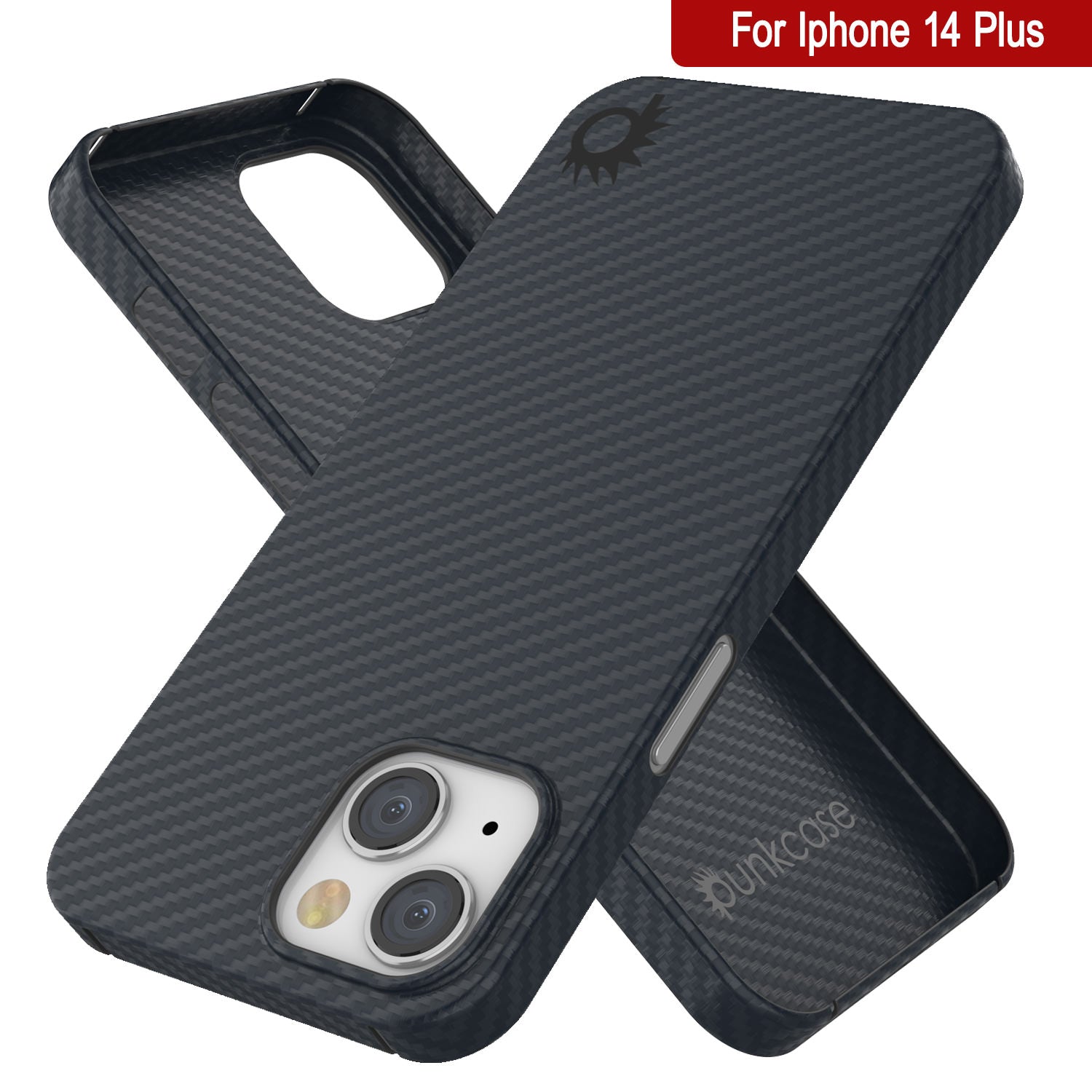 Punkcase iPhone 14 Plus Carbon Fiber Case [AramidShield Series] Ultra Slim & Light Kevlar