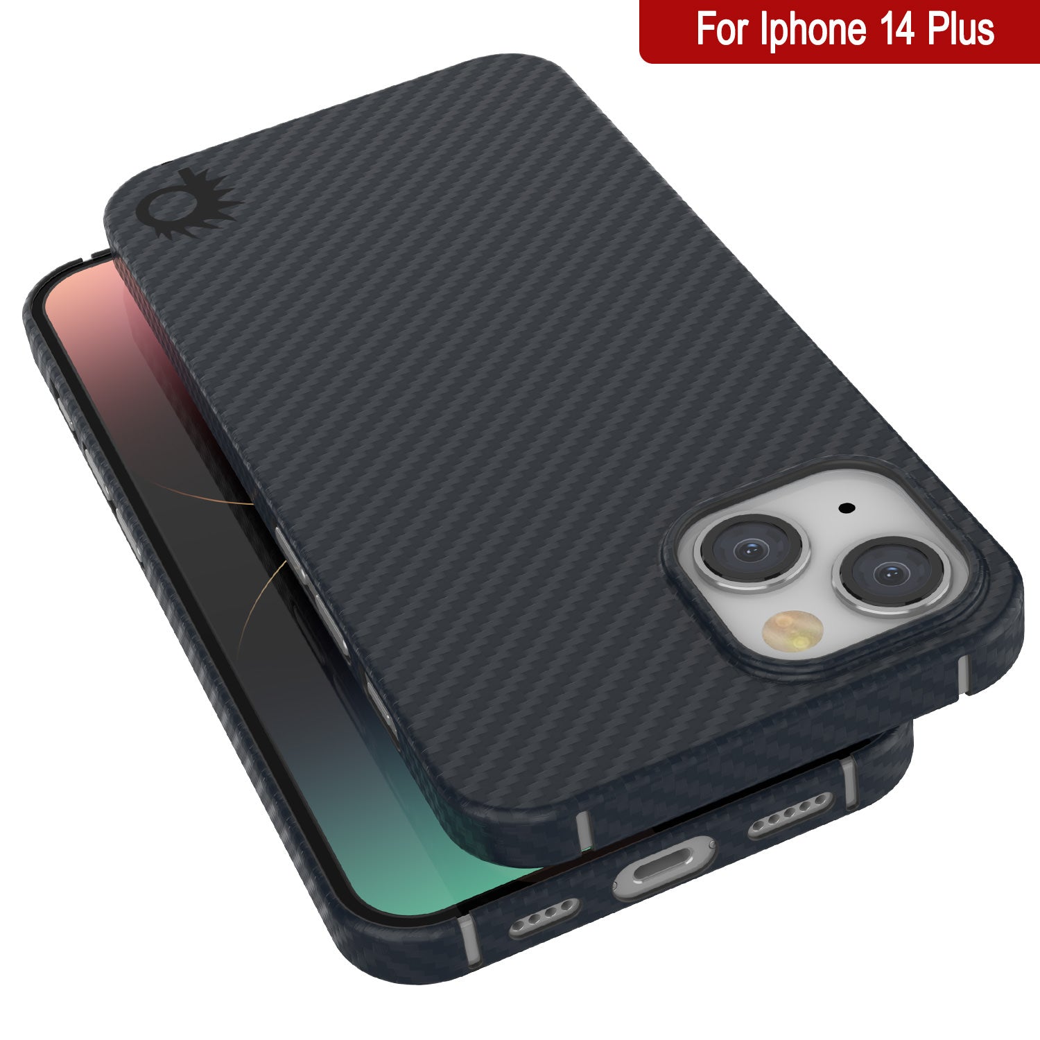 Punkcase iPhone 14 Plus Carbon Fiber Case [AramidShield Series] Ultra Slim & Light Kevlar