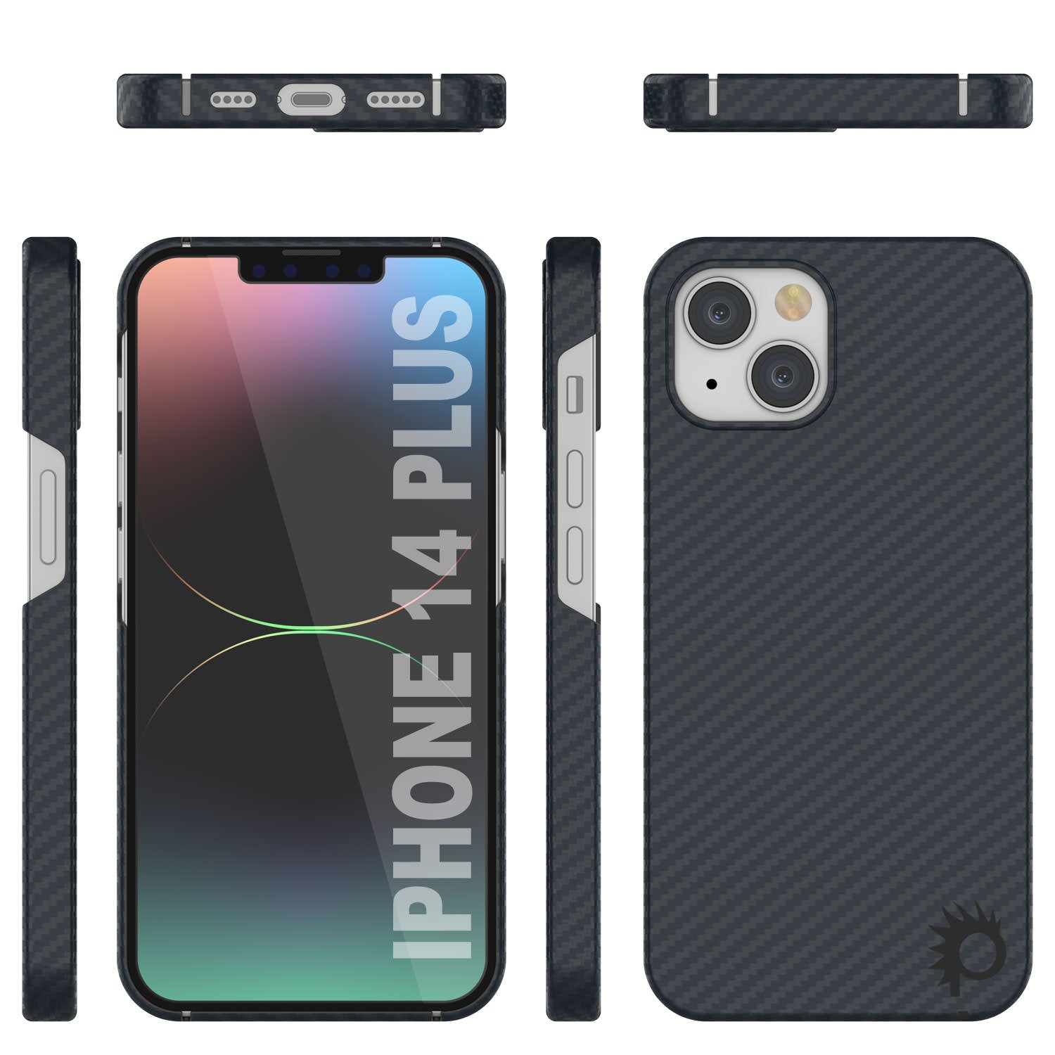 Punkcase for iPhone 14 Plus Carbon Fiber Case [Aramid MagShield Series] Ultra Slim