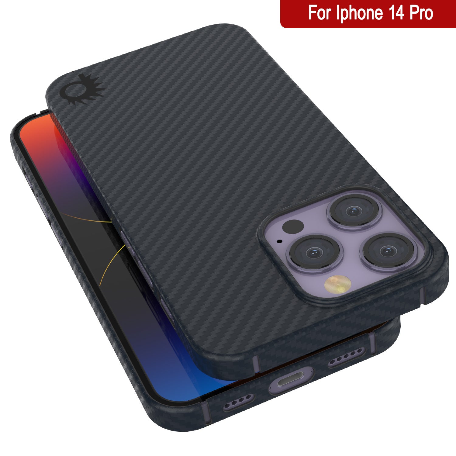 Punkcase iPhone 14 Pro Carbon Fiber Case [AramidShield Series] Ultra Slim & Light Kevlar