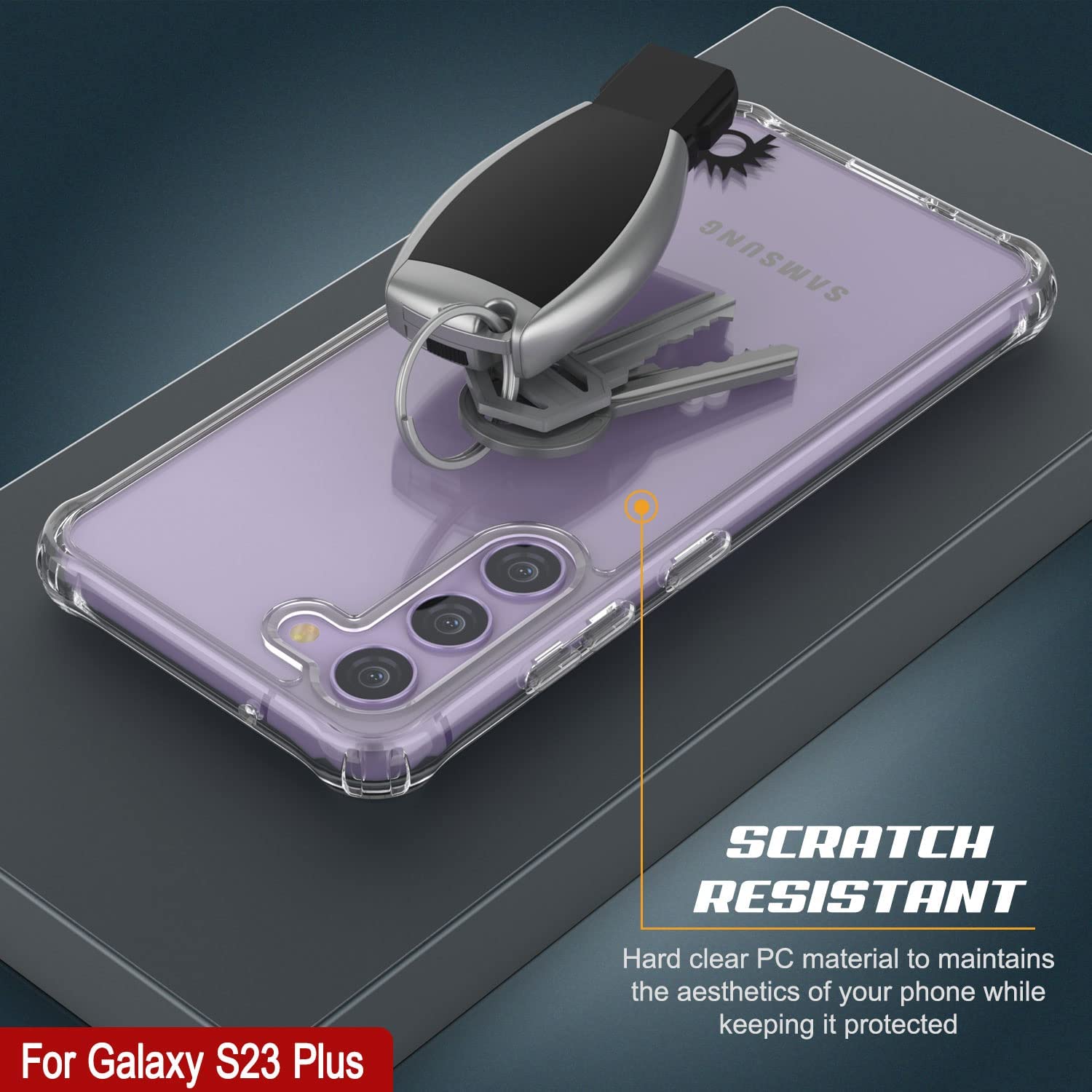 Galaxy S24 Plus Case [Clear Acrylic Series] [Non-Slip] For Galaxy S24 Plus [Purple]