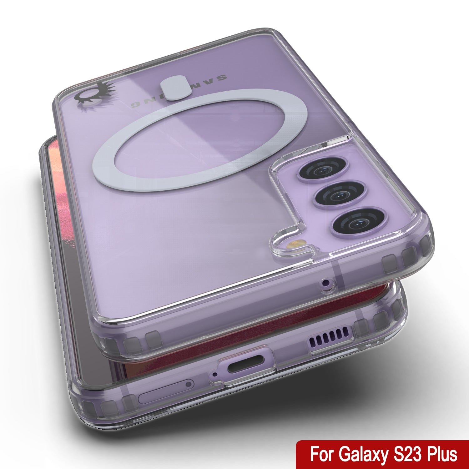 Punkcase Galaxy S23 Plus Magnetic Wireless Charging Case [ClearMag Series]