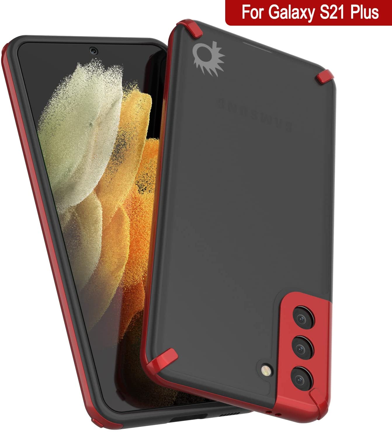 Punkcase Galaxy S21 Plus Case [Mirage Series] Heavy Duty Phone Cover (Red)