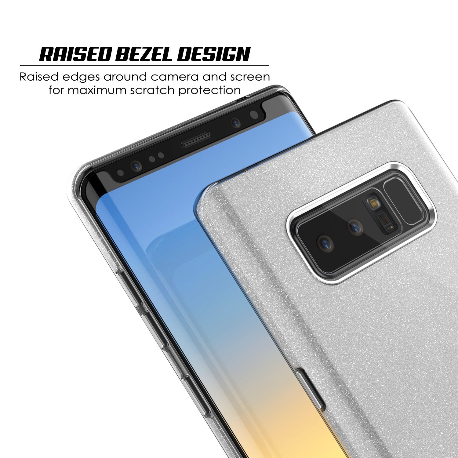 Galaxy Note 8 Case, Punkcase Galactic 2.0 Series Ultra Slim [Silver]