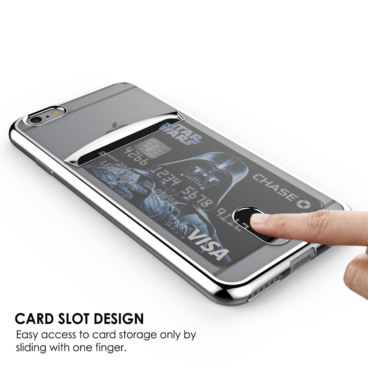 iPhone 6s/6 Case, PUNKCASE® LUCID Silver Series | Card Slot | SHIELD Screen Protector | Ultra fit