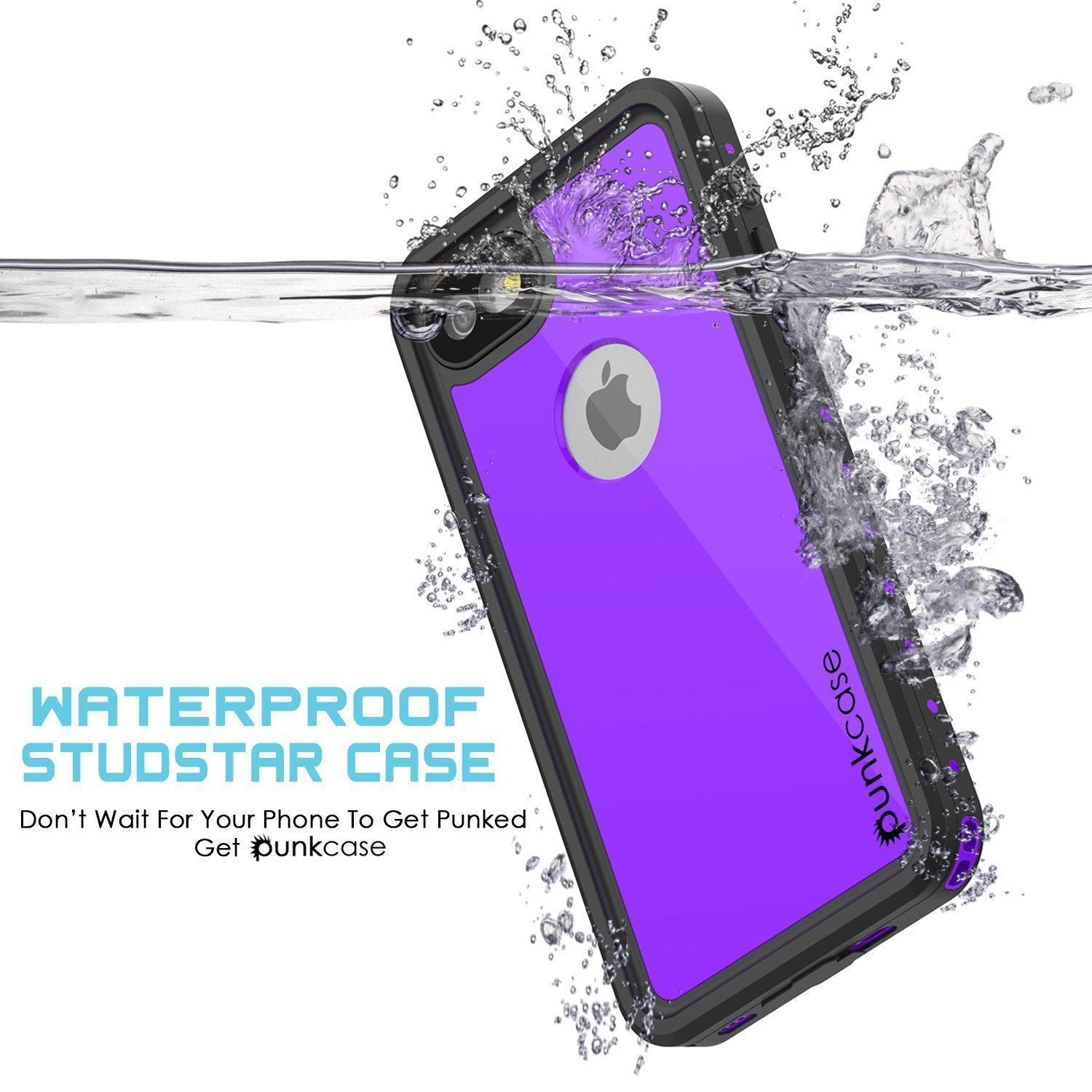 iPhone SE (4.7") Waterproof Case, Punkcase [Purple] [StudStar Series] [Slim Fit][IP68 Certified]  [Dirtproof] [Snowproof]