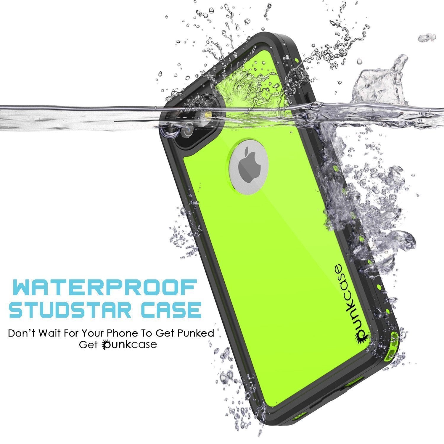 iPhone SE (4.7") Waterproof Case, Punkcase [Light Green] [StudStar Series] [Slim Fit][IP68 Certified]  [Dirt/Snow Proof]