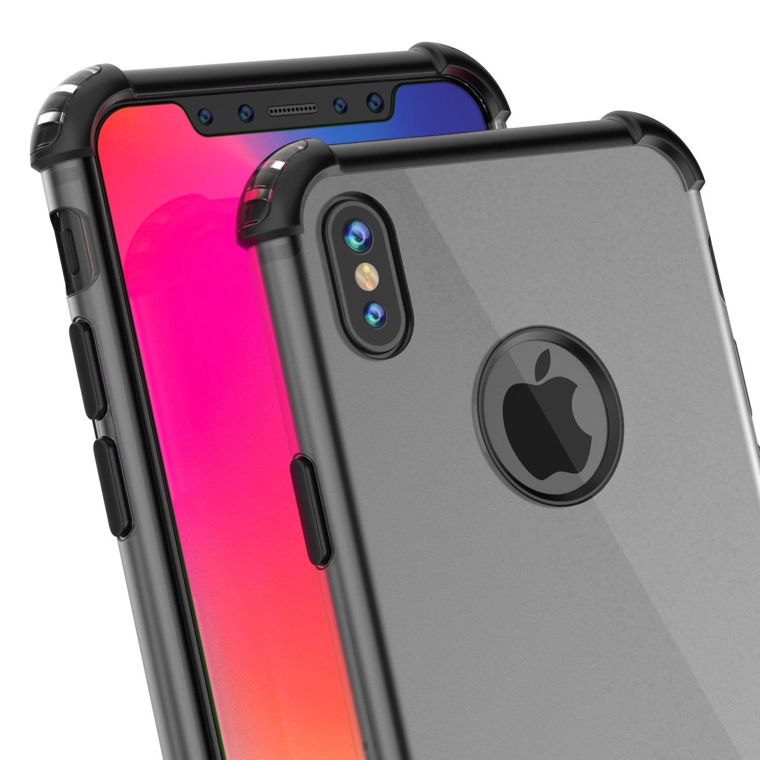 iPhone X Punkcase [BLAZE SERIES] Cover W/ Screen Protector [black]